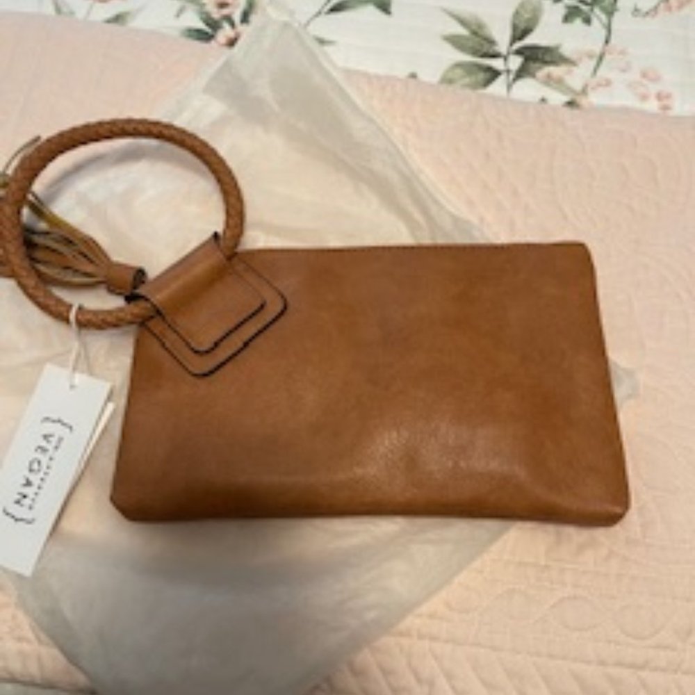 NWT-Womens Clutch Purse Wristlet Wallet Evening w/Hand Strap - Vegan Leather